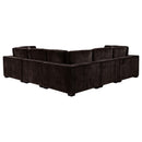  Coaster Furniture Lakeview 551464-SETA 5 pc Upholstered Modular Sectional Sofa - Dark Chocolate IMAGE 4