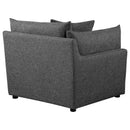  Coaster Furniture Sasha 551681-SET 6 pc Upholstered Modular Sectional - Barely Black IMAGE 10