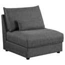  Coaster Furniture Sasha 551681-SET 6 pc Upholstered Modular Sectional - Barely Black IMAGE 11