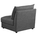  Coaster Furniture Sasha 551681-SET 6 pc Upholstered Modular Sectional - Barely Black IMAGE 12