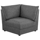  Coaster Furniture Sasha 551681-SET 6 pc Upholstered Modular Sectional - Barely Black IMAGE 13