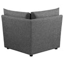  Coaster Furniture Sasha 551681-SET 6 pc Upholstered Modular Sectional - Barely Black IMAGE 14