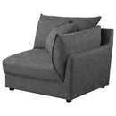  Coaster Furniture Sasha 551681-SET 6 pc Upholstered Modular Sectional - Barely Black IMAGE 15