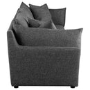  Coaster Furniture Sasha 551681-SETB 3 pc Upholstered Sofa - Barely Black IMAGE 7