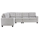  Coaster Furniture Georgina 551705-SET 4 pc Upholstered Modular Sectional Sofa - Steel Beige IMAGE 3