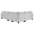  Coaster Furniture Georgina 551705-SET 4 pc Upholstered Modular Sectional Sofa - Steel Beige IMAGE 4