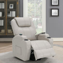  Coaster Furniture Sanger 600497P Upholstered Power Lift Massage Recliner - Champagne IMAGE 12