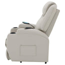  Coaster Furniture Sanger 600497P Upholstered Power Lift Massage Recliner - Champagne IMAGE 6