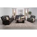  Coaster Furniture Raelynn 603192 Upholstered Track Arm Motion Loveseat - Grey IMAGE 8
