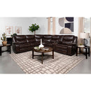  Coaster Furniture Sycamore 610200P Upholstered Power Reclining Sectional Sofa - Grey IMAGE 2