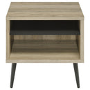  Coaster Furniture Welsh 701037 Square Engineered Wood Side End Table - Distressed Pine IMAGE 3