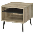  Coaster Furniture Welsh 701037 Square Engineered Wood Side End Table - Distressed Pine IMAGE 4