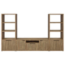  Coaster Furniture Tabby 701702-SET 3-Piece Entertainment Center With 60" TV Stand - Mango IMAGE 1