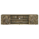  Coaster Furniture Keese 702333 2-door Wood 70" TV Stand Media Console - Mango Brown IMAGE 3