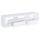  Coaster Furniture Jude 704251-SET 3-Piece Entertainment Center with 71" TV Stand - White High Gloss IMAGE 3