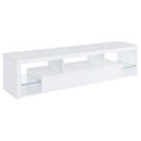  Coaster Furniture Jude 704251-SET 3-Piece Entertainment Center with 71" TV Stand - White High Gloss IMAGE 6