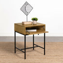  Coaster Furniture Stephie 704697 Rectangular Side End Table with Storage - Honey Brown IMAGE 3