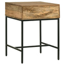  Coaster Furniture Stephie 704697 Rectangular Side End Table with Storage - Honey Brown IMAGE 8