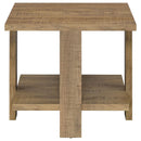  Coaster Furniture Dawn 707717 Square Engineered Wood End Table - Mango Brown IMAGE 3
