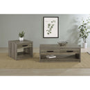  Coaster Furniture Felix 707727 1-Drawer Engineered Wood Side End Table - Grey Driftwood IMAGE 8