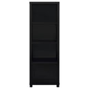  Coaster Furniture Jupiter 707756 3-shelf Engineered Wood Media Tower - Black IMAGE 4