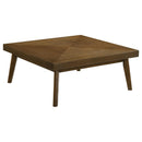  Coaster Furniture Westerly 707798 Square Wood Coffee Table - Walnut Brown IMAGE 1