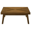  Coaster Furniture Westerly 707798 Square Wood Coffee Table - Walnut Brown IMAGE 3