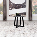  Coaster Furniture Skylark 707847 Round Marble-like SmartTop Side End Table - Black IMAGE 2