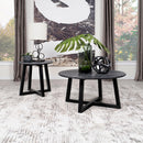  Coaster Furniture Skylark 707848 Round Marble-like SmartTop Coffee Table - Black IMAGE 6