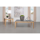  Coaster Furniture Polaris 707858 Rectangular SmartTop Coffee Table - Grey and Light Oak IMAGE 5