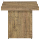  Coaster Furniture Devar 708067 Square Engineered Wood End Table - Mango Brown IMAGE 3