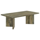  Coaster Furniture Andando 708498 Rectangular Solid Wood Coffee Table - Mango Brown IMAGE 1