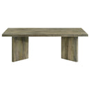  Coaster Furniture Andando 708498 Rectangular Solid Wood Coffee Table - Mango Brown IMAGE 2