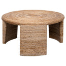  Coaster Furniture Artina 708508 Woven Rattan Round Coffee Table - Natural Brown IMAGE 3