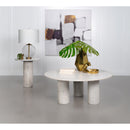  Coaster Furniture Astoria 709668 Round Genuine Marble Coffee Table - White IMAGE 3