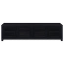  Coaster Furniture Jupiter 736303 4-door Engineered Wood 79-inch TV Stand - Black IMAGE 4