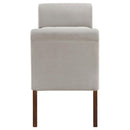  Coaster Furniture Farrah 910238 Velvet Upholstered Rolled Arm Storage Bench - Beige IMAGE 6