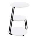  Coaster Furniture Hilly 930071 3-tier Round Accent Side Table - White and Black IMAGE 6