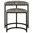  Coaster Furniture Zakiya 930195 2-piece Demilune Nesting Table Set - Black and White IMAGE 4
