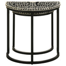  Coaster Furniture Zakiya 930195 2-piece Demilune Nesting Table Set - Black and White IMAGE 6