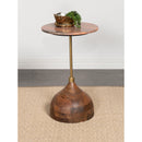  Coaster Furniture Colima 930249 Round Wood Top Accent Side Table - Peach IMAGE 2