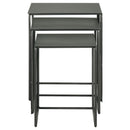  Coaster Furniture Imez 930250 3-piece Rectangular Metal Nesting Table Set - Grey IMAGE 3