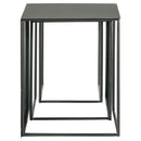  Coaster Furniture Imez 930250 3-piece Rectangular Metal Nesting Table Set - Grey IMAGE 4