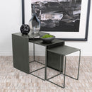  Coaster Furniture Imez 930250 3-piece Rectangular Metal Nesting Table Set - Grey IMAGE 6