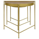  Coaster Furniture Tristen 936156 3-Piece Demilune Nesting Table - Brown and Gold IMAGE 3