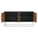  Coaster Furniture Borman 950331 4-door Wood Accent Cabinet - Walnut and Black IMAGE 5