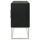  Coaster Furniture Borman 950331 4-door Wood Accent Cabinet - Walnut and Black IMAGE 6