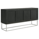  Coaster Furniture Borman 950331 4-door Wood Accent Cabinet - Walnut and Black IMAGE 7