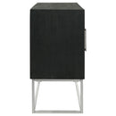  Coaster Furniture Borman 950331 4-door Wood Accent Cabinet - Walnut and Black IMAGE 9