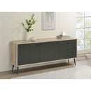  Coaster Furniture Maeve 950352 2-door Engineered Wood Cabinet - Antique Pine and Grey IMAGE 2